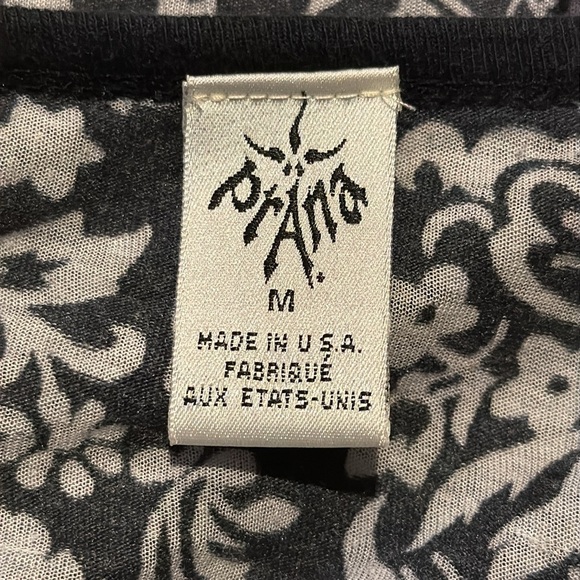 Women's Medium PRANA Black Semi Sheer Long Sleeve Top Paisley - Picture 5 of 6